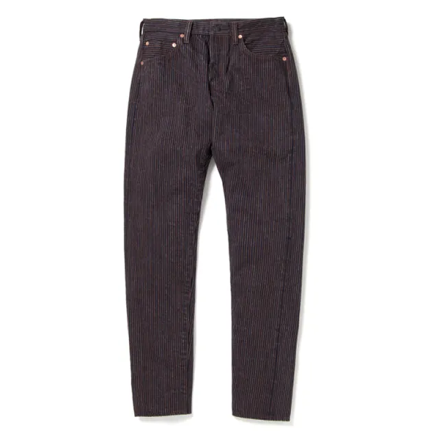 14oz Kakishibu Denim Hickory Jeans - High Rise Tapered