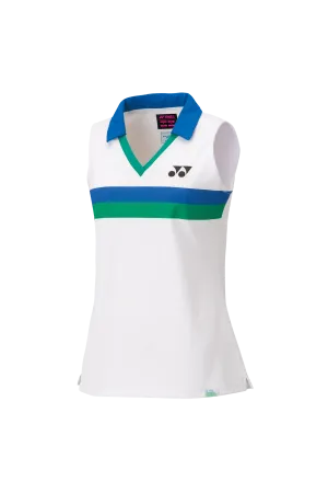 75TH Women's Sleeveless Polo Shirt 20627A [White]