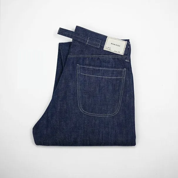 819 Denim 13.5oz Selvedge - Hi-Rise Wide Tapered - Sukumo Natural Indigo Hand-Dyed