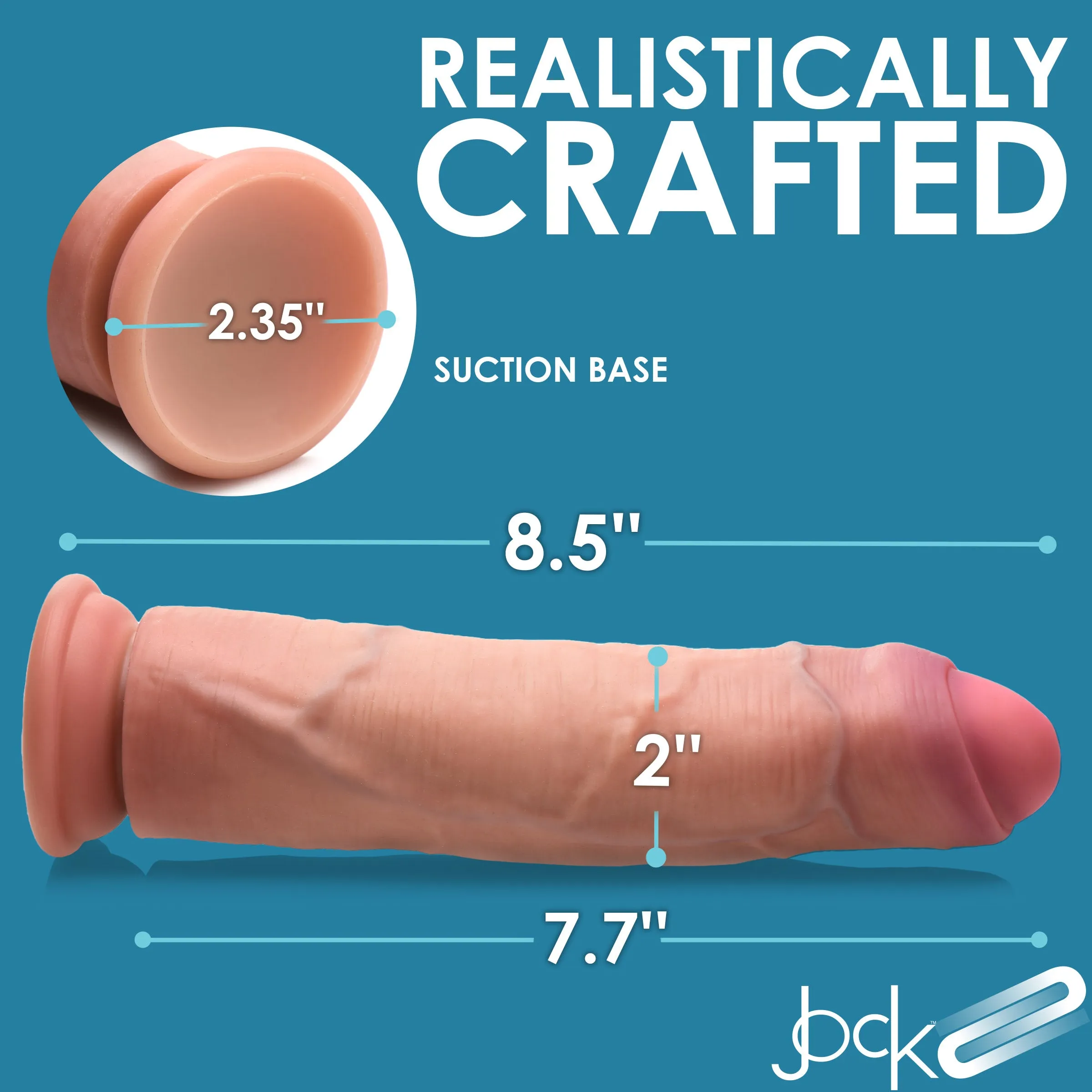 8.5" Uncut Dual Density Silicone Dildo