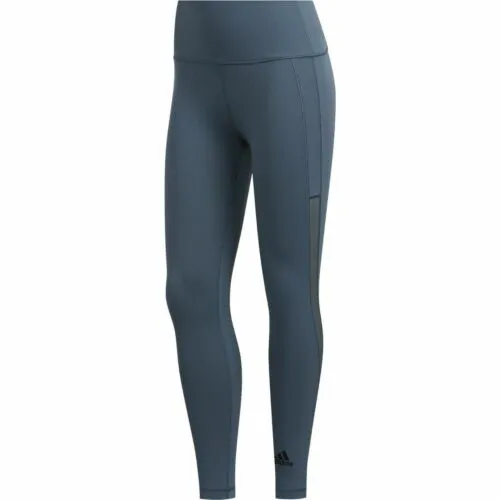 Adidas Womens Blue Heat Training Sport Leggings