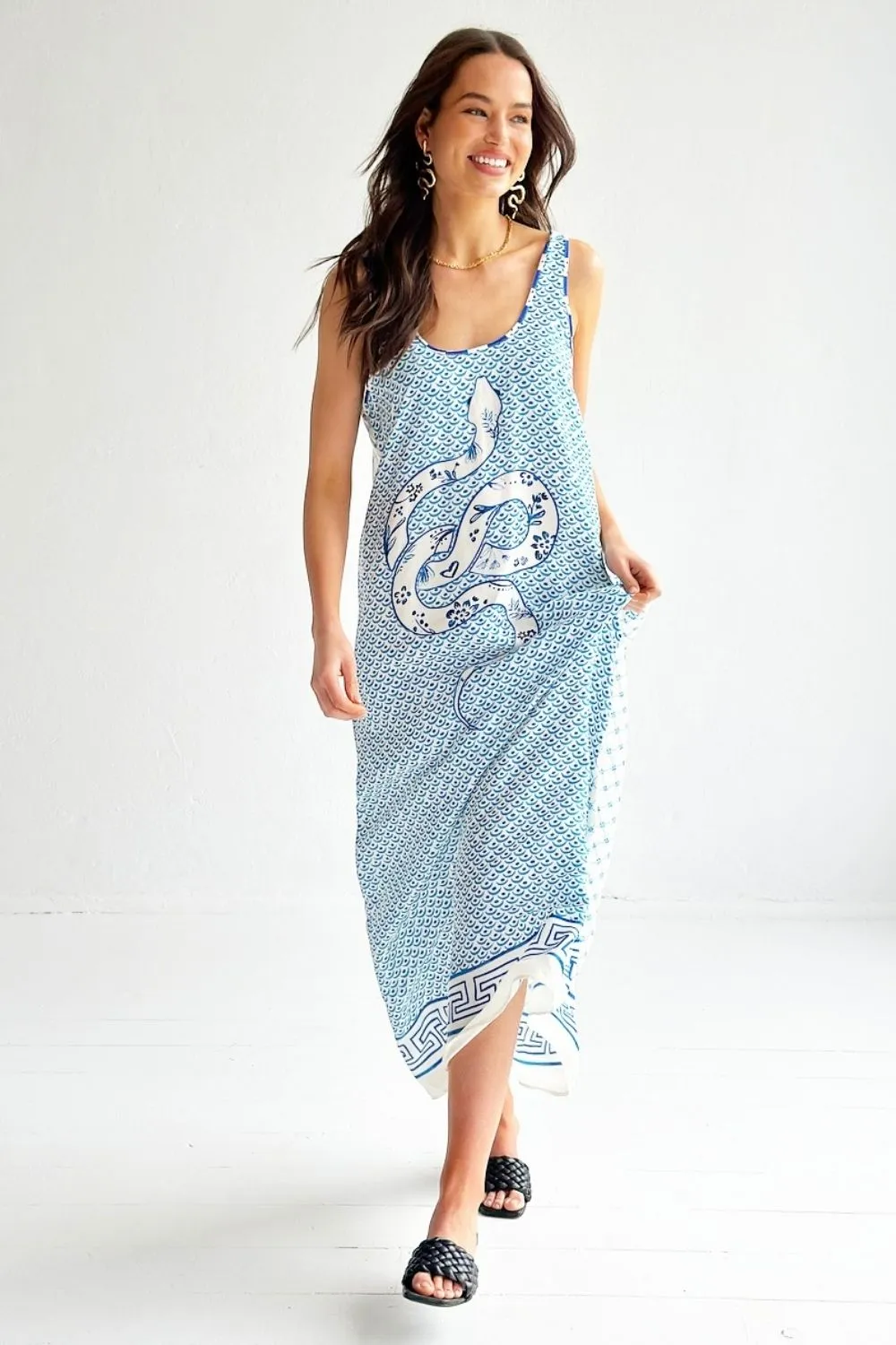 Allison Sleeveless Dress - Amalfi Coast