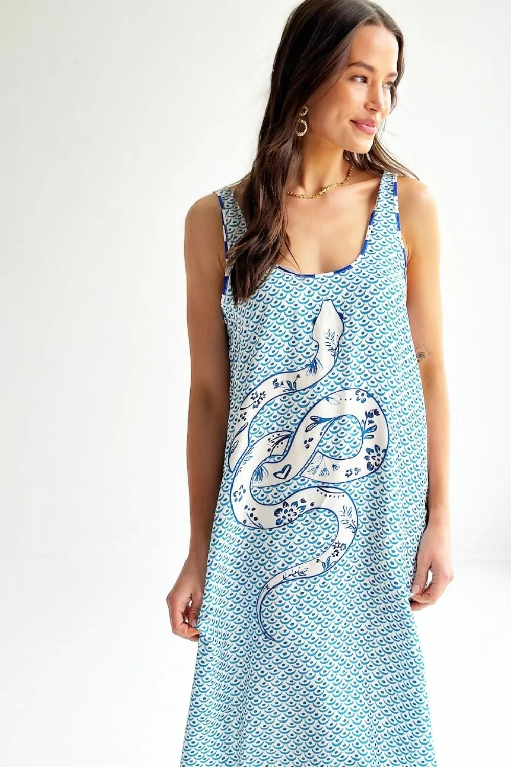 Allison Sleeveless Dress - Amalfi Coast