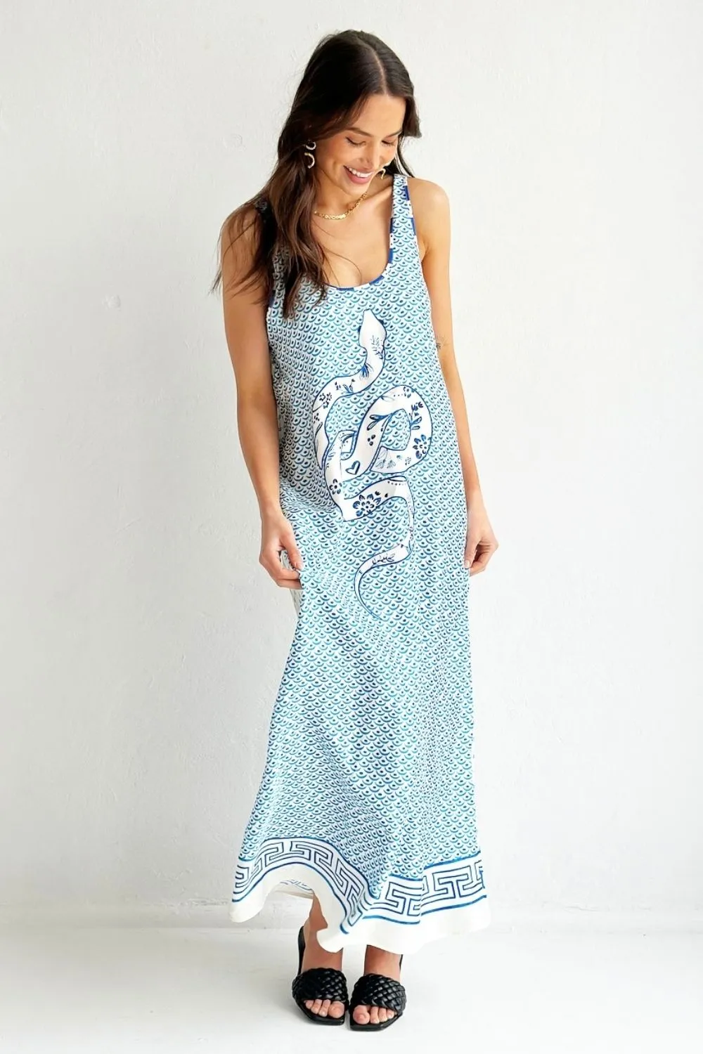 Allison Sleeveless Dress - Amalfi Coast