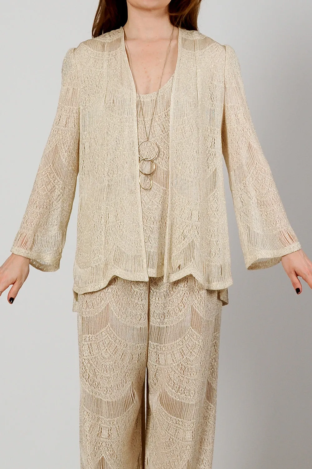 Art Deco Crochet Pant Suit