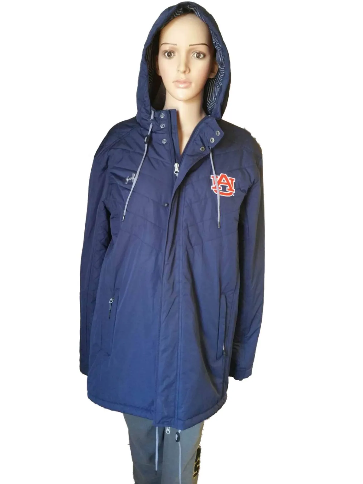 Auburn Tigers Under Armour InfraRed Coldgear WOMENS Full Zip Hooded Coat (L)