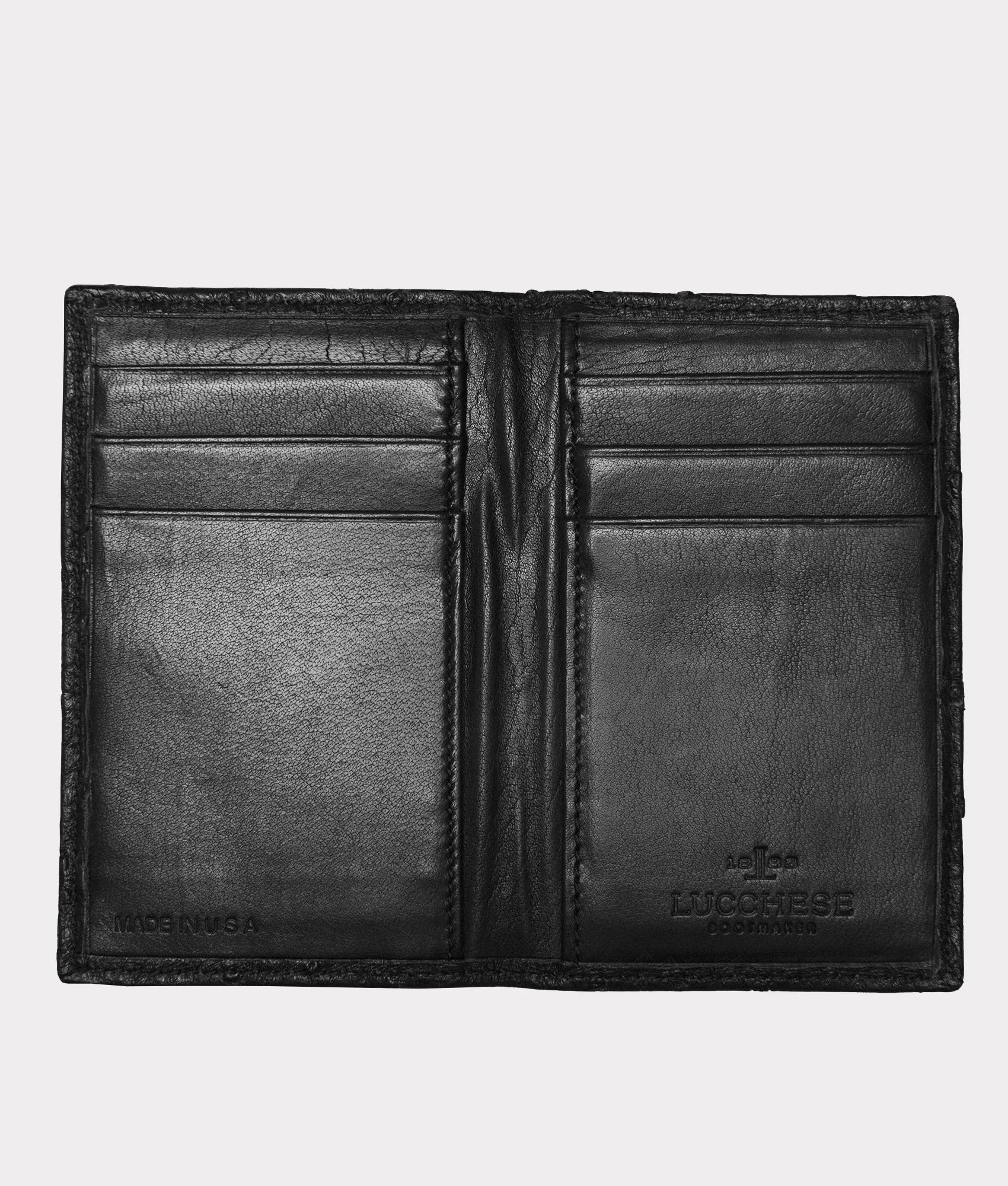 Bifold Wallet – Ostrich :: Black