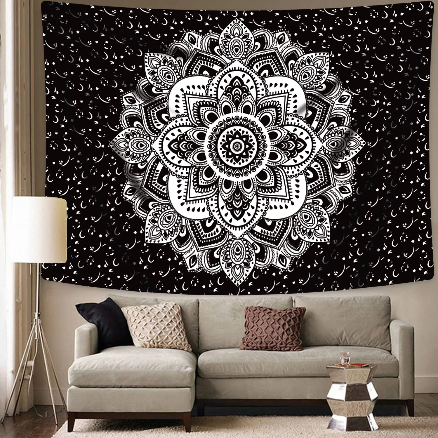 Black Bohemian Tapestry