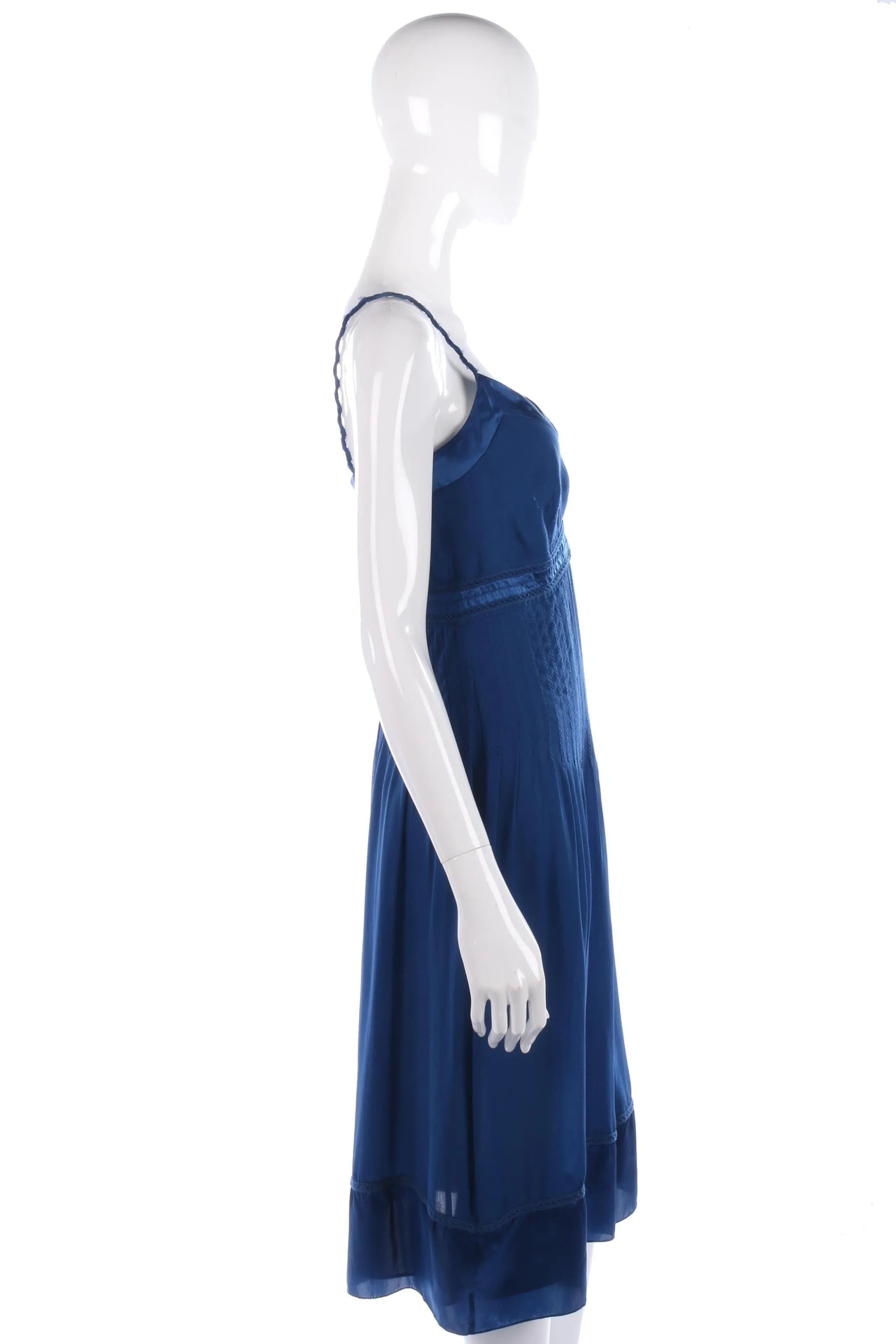 Blue Karen Millen silk cocktail dress size 10