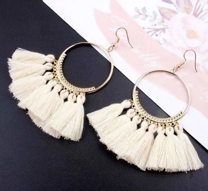 Bohemian Handmade Statement Tassel Earrings