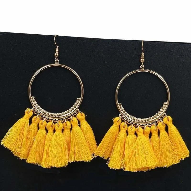 Bohemian Handmade Statement Tassel Earrings