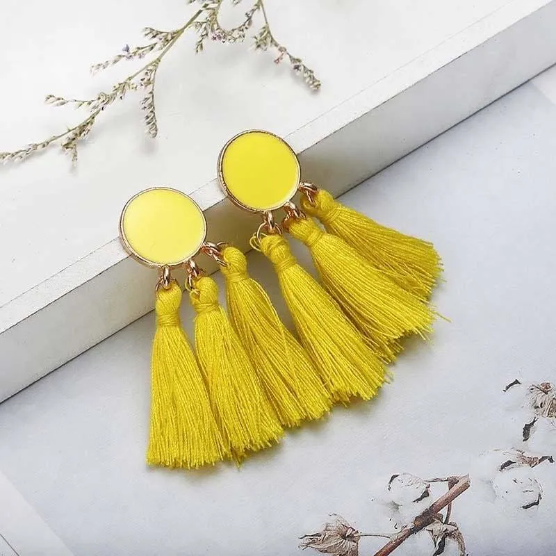 Bohemian Handmade Statement Tassel Earrings