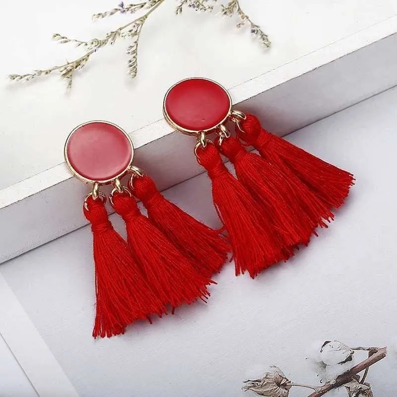 Bohemian Handmade Statement Tassel Earrings