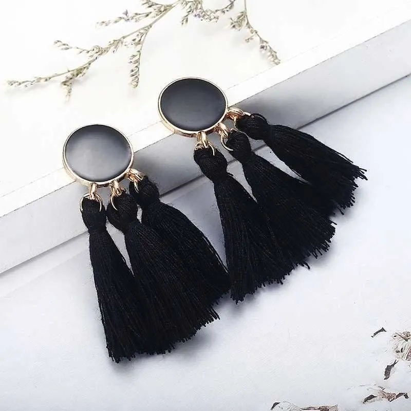 Bohemian Handmade Statement Tassel Earrings