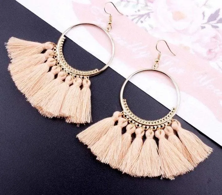 Bohemian Handmade Statement Tassel Earrings