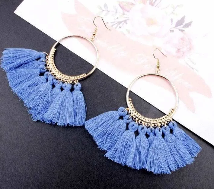 Bohemian Handmade Statement Tassel Earrings