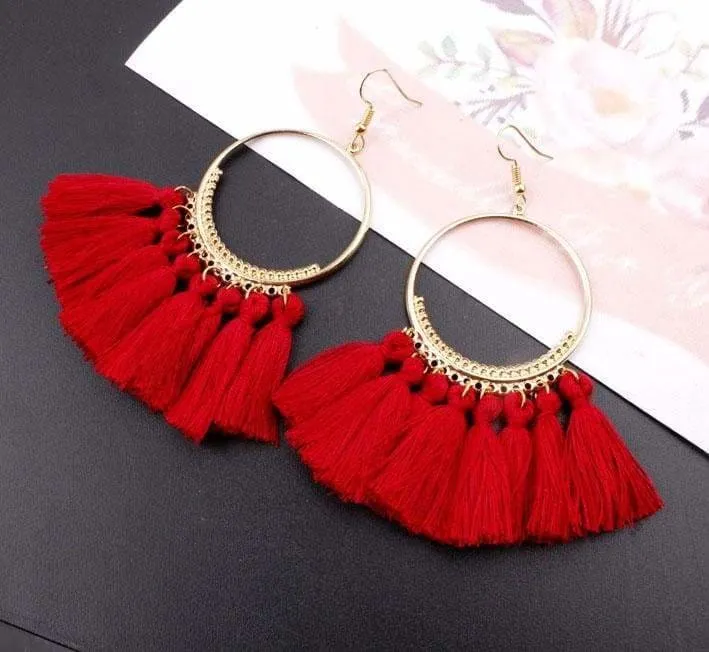 Bohemian Handmade Statement Tassel Earrings