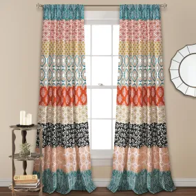 Bohemian Stripe Window Curtain Panel Set