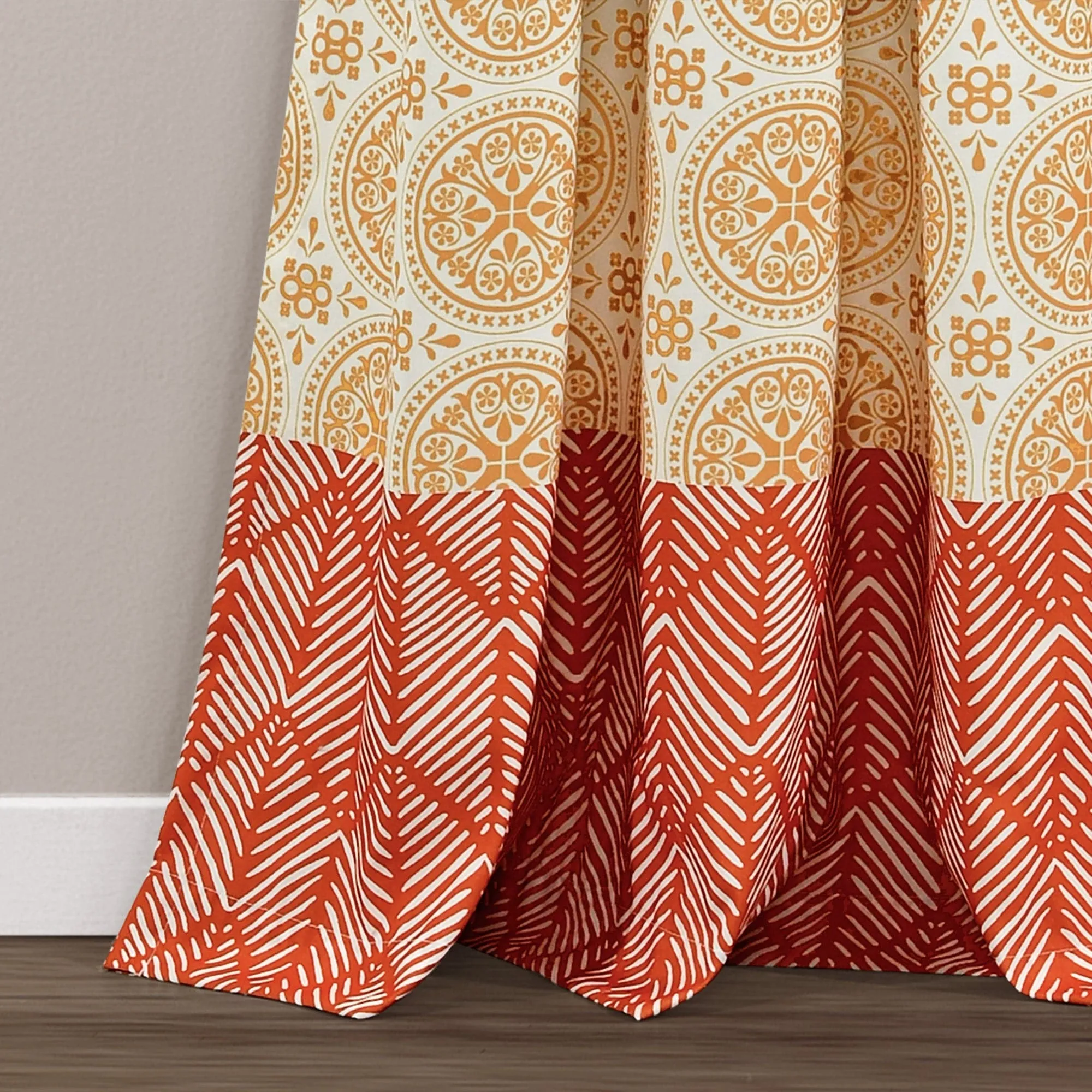 Bohemian Stripe Window Curtain Panel Set