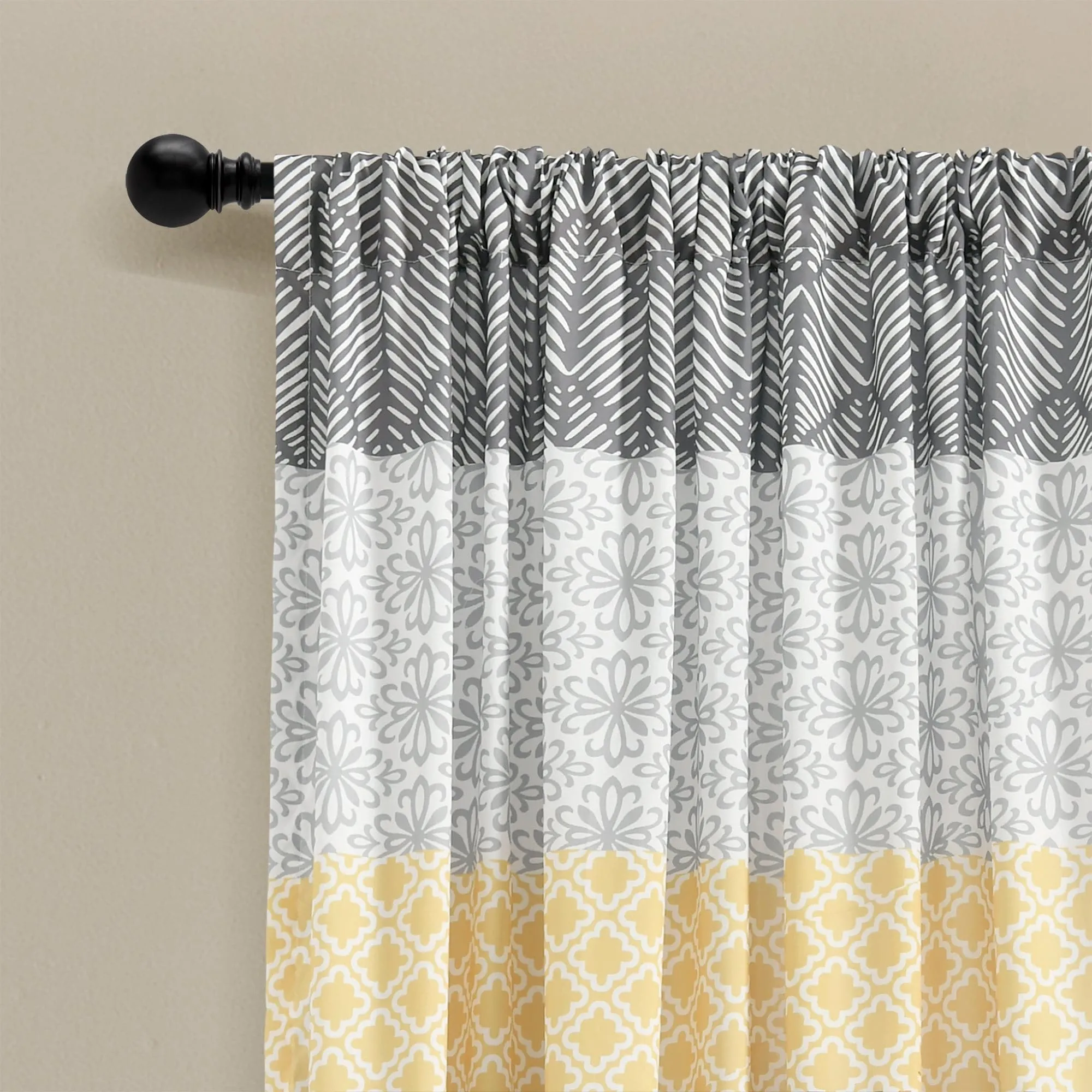 Bohemian Stripe Window Curtain Panel Set