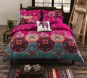 Bohemian Style Floral Mandala Bedding