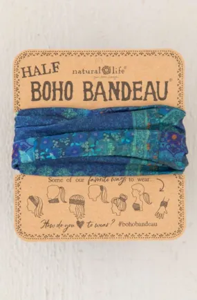 Boho Bandeau Half Indigo Patchwork