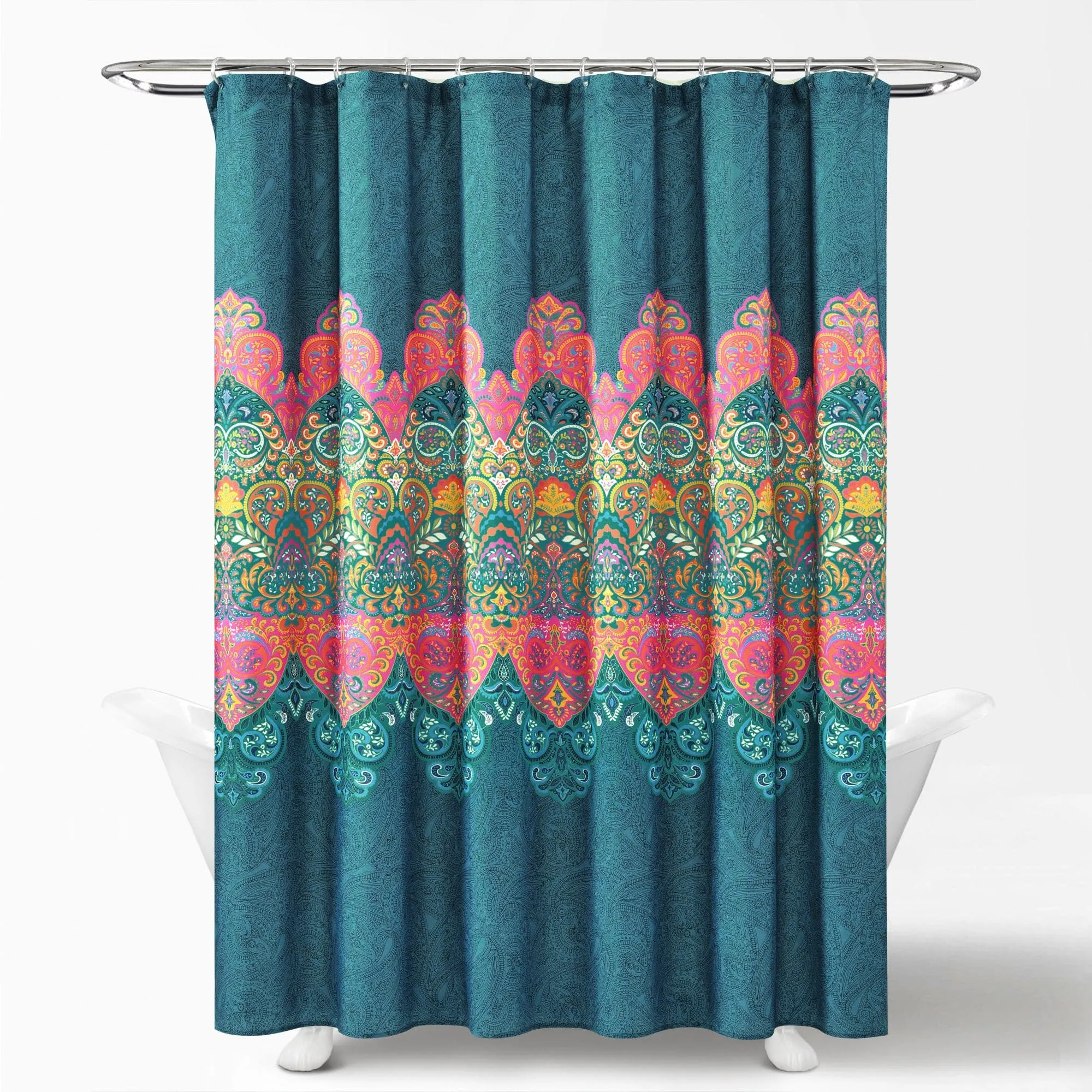 Boho Chic Shower Curtain 14 Piece Complete Set