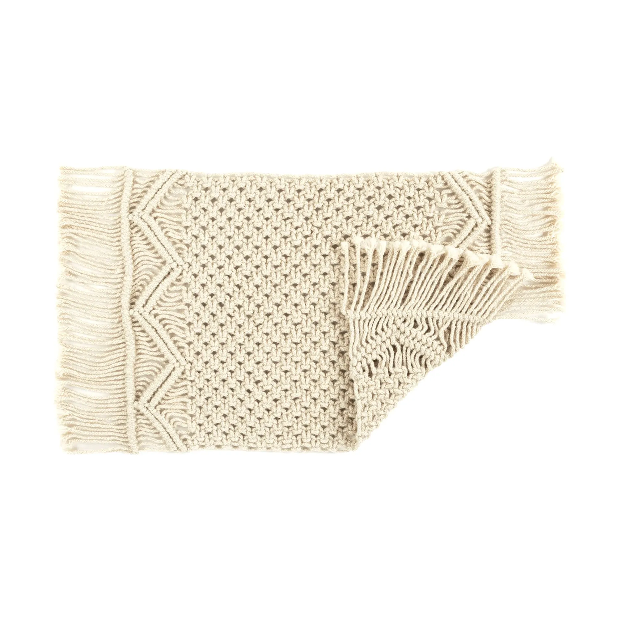 Boho Macrame Indoor/Outdoor Placemat 2-Pack Set