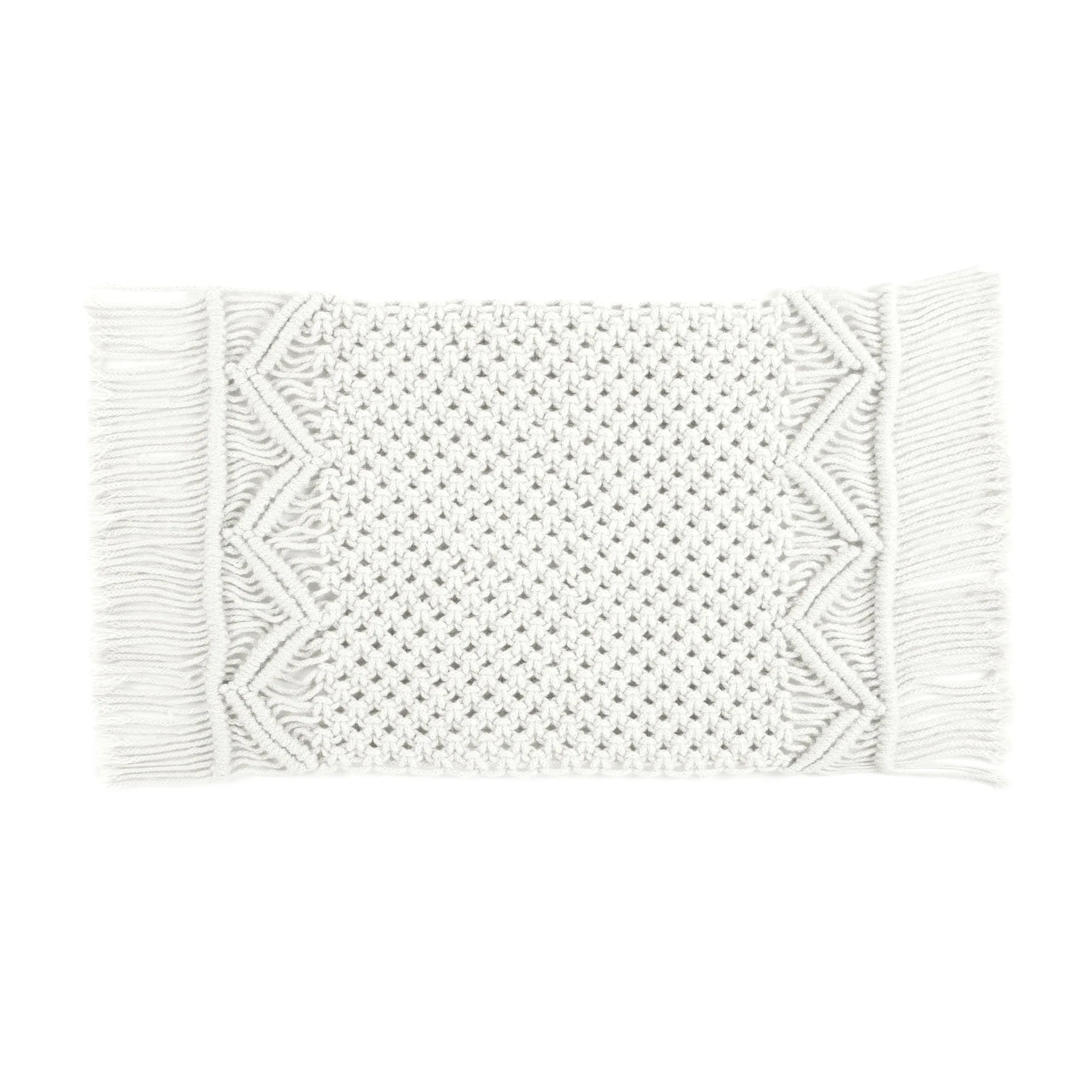 Boho Macrame Indoor/Outdoor Placemat 2-Pack Set