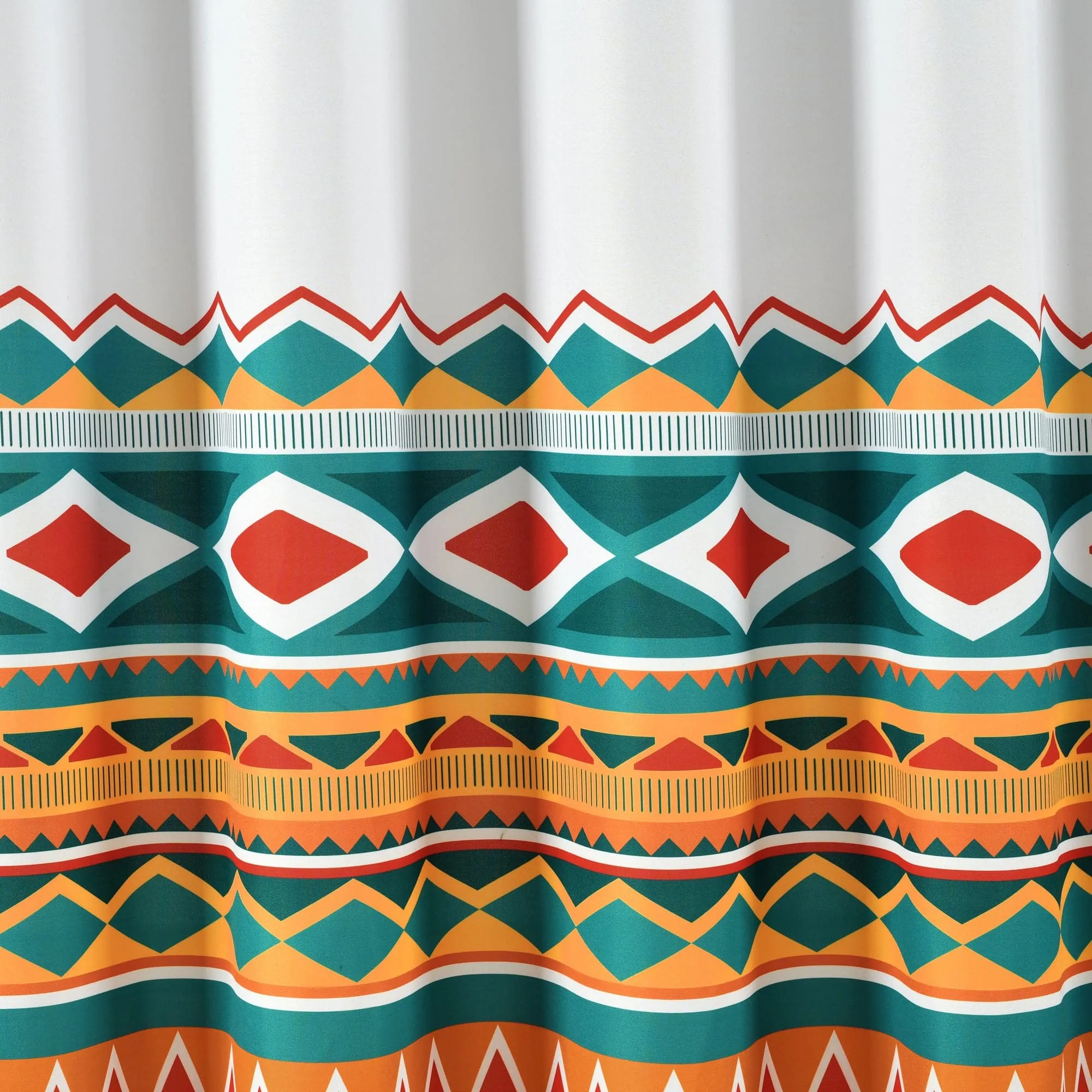 Boho Viviane Geo Fringe Shower Curtain