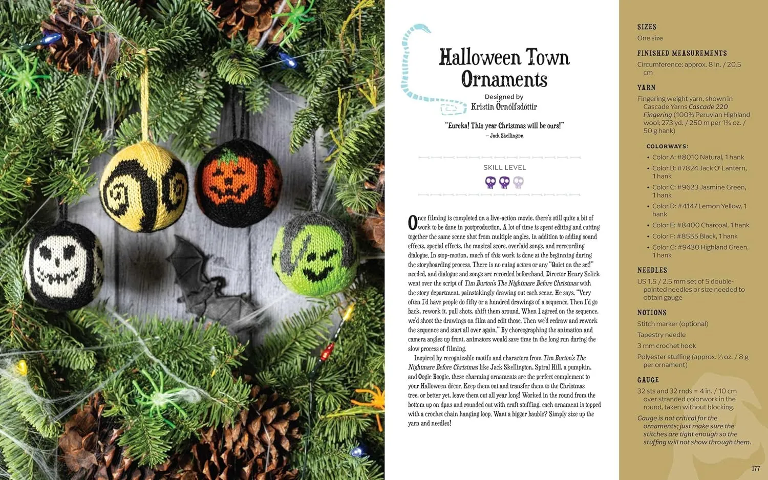 Book - The Nightmare Before Christmas - The Official Knitting Guide to Halloween Town and Christmas Town