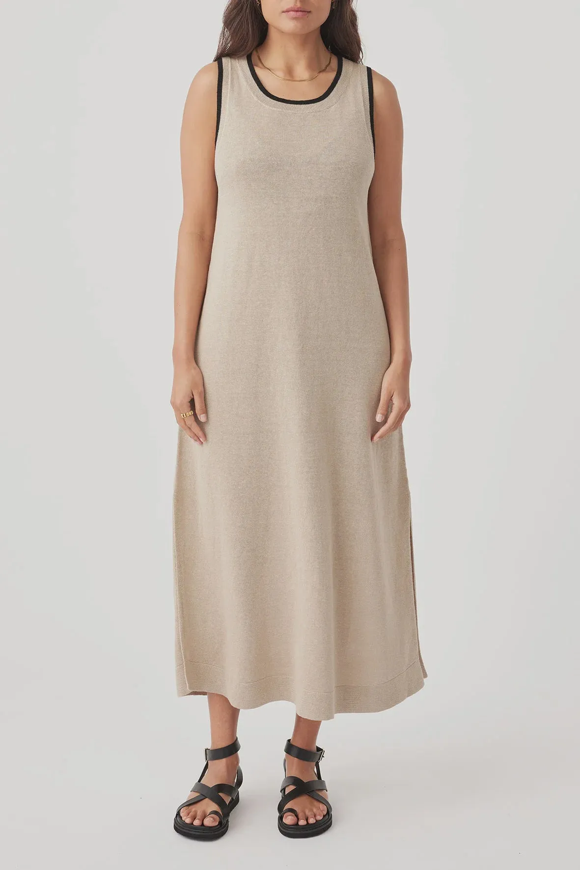 Brie Long Dress - Taupe