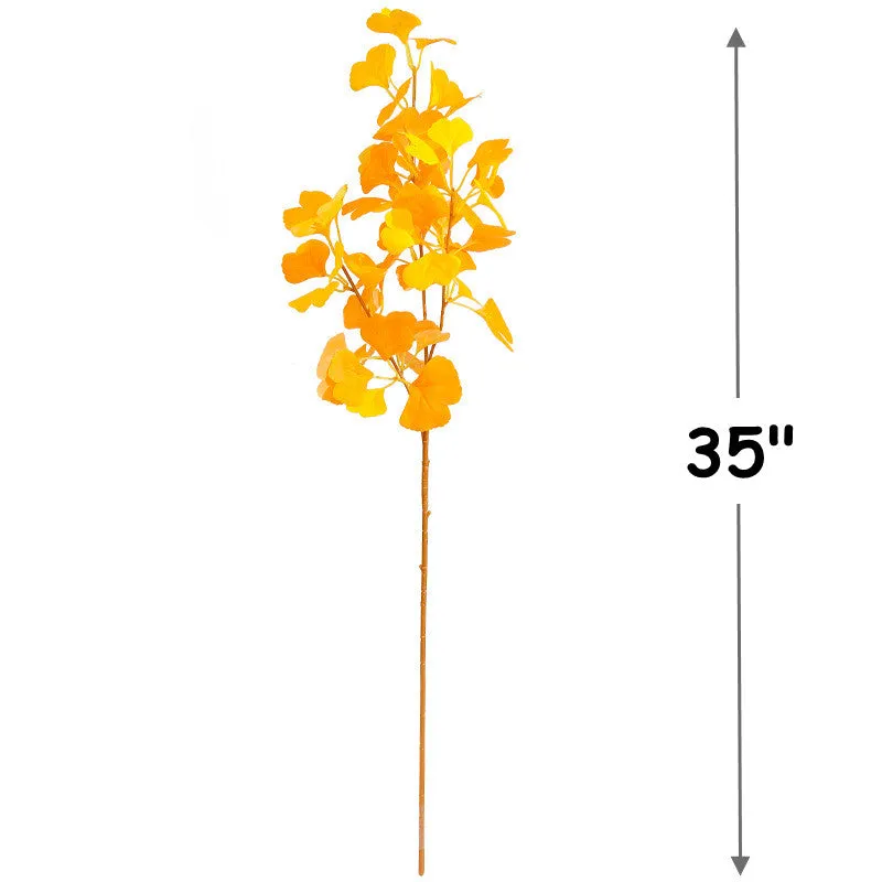 Bulk 35" Real Touch Ginkgo Biloba Branch Artificial Faux Plant Wholesale