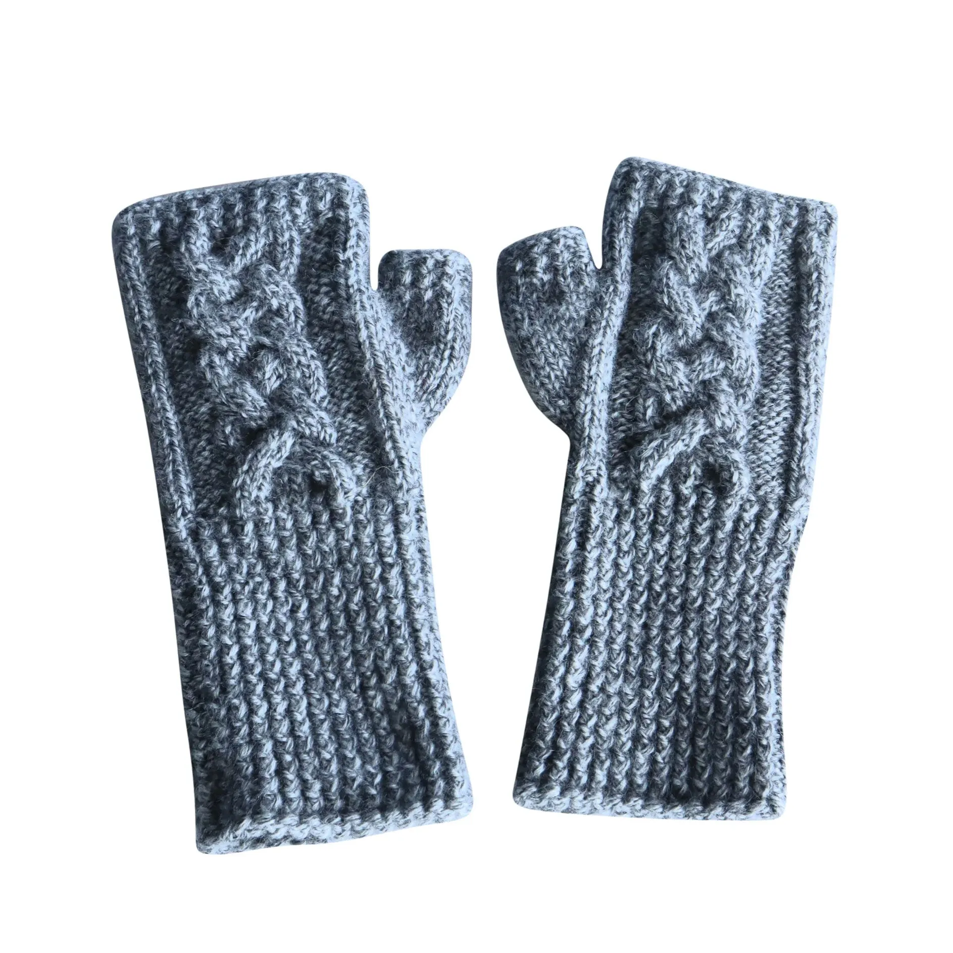 Cable Fingerless Mittens