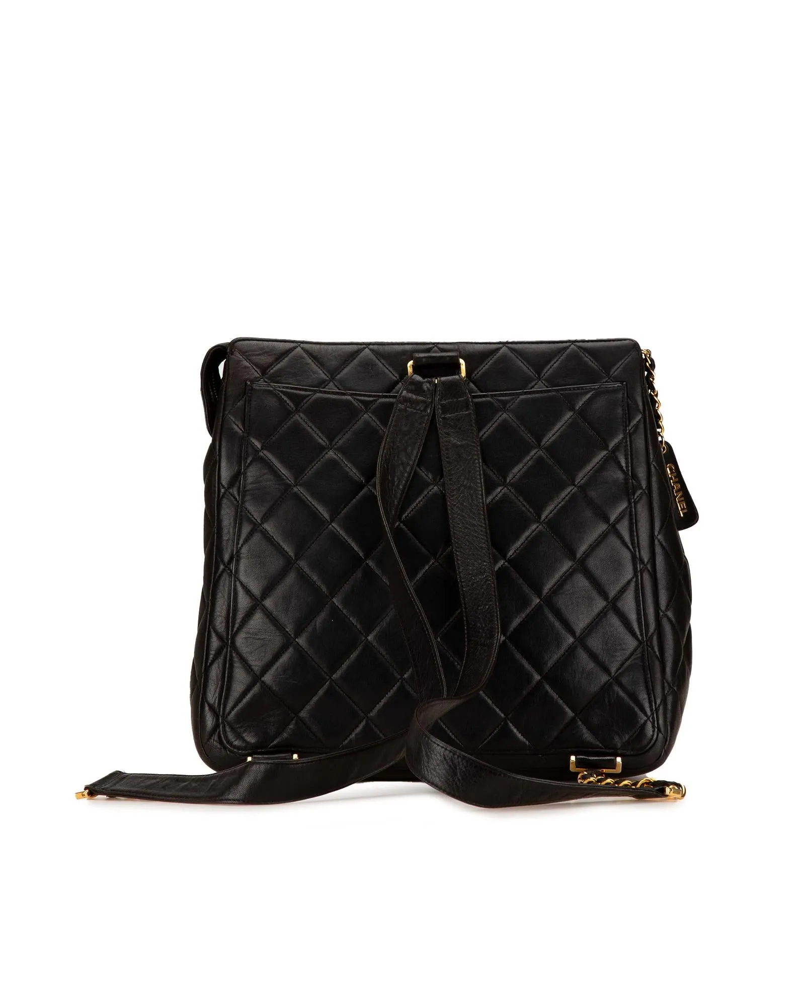 Chanel Classic Quilted Leather Backpack Black