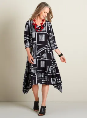 Cityscape Sharkbite Hem Dress FINAL SALE (No Returns)