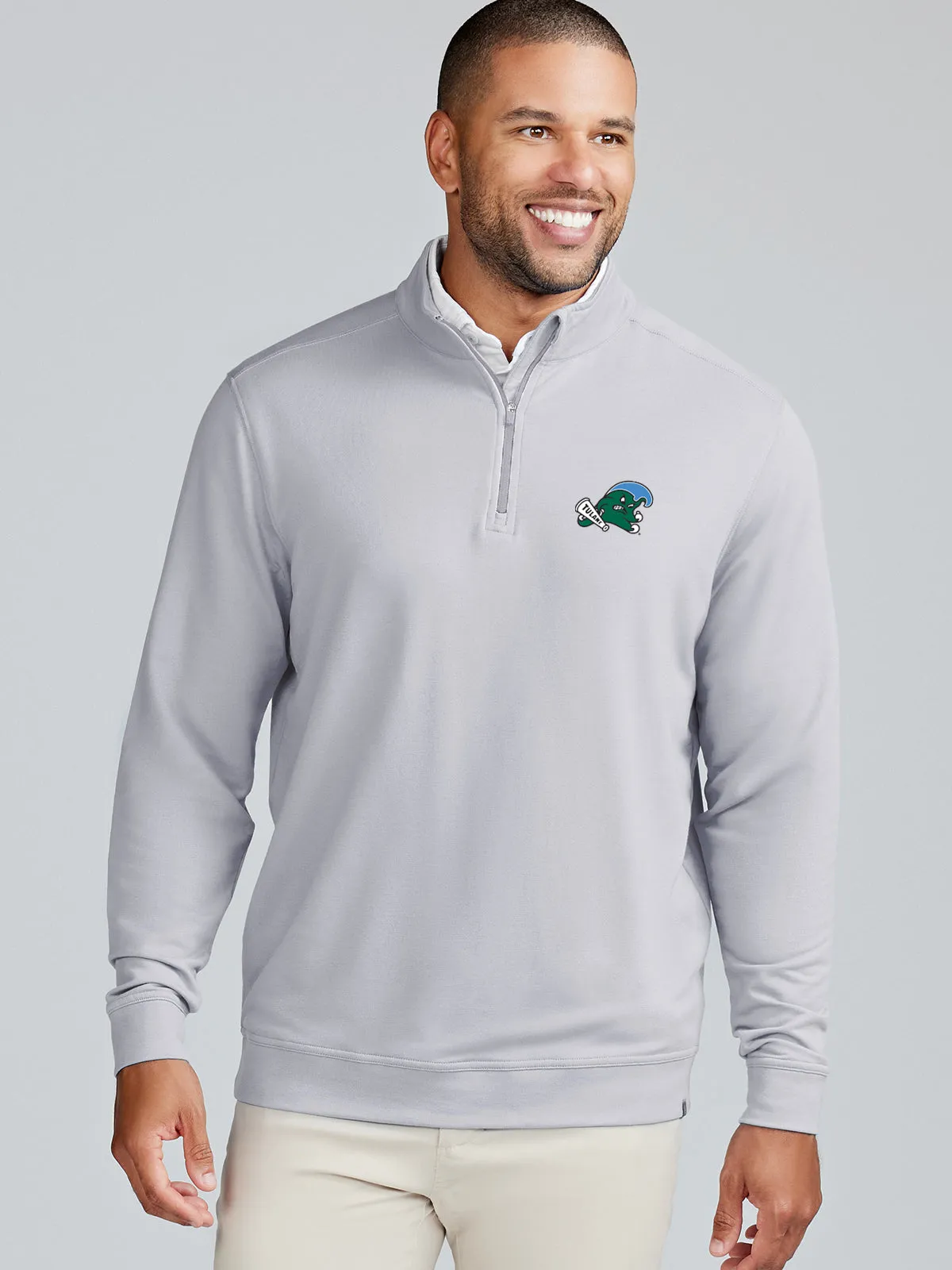 Cloud French Terry Quarter Zip - Tulane