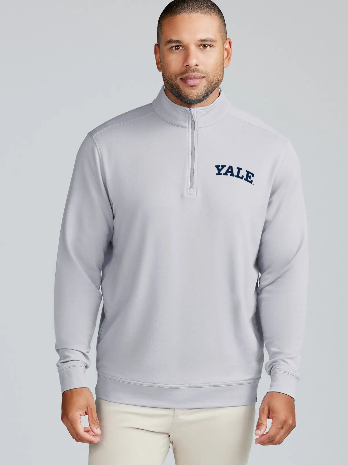 Cloud French Terry Quarter Zip - Yale