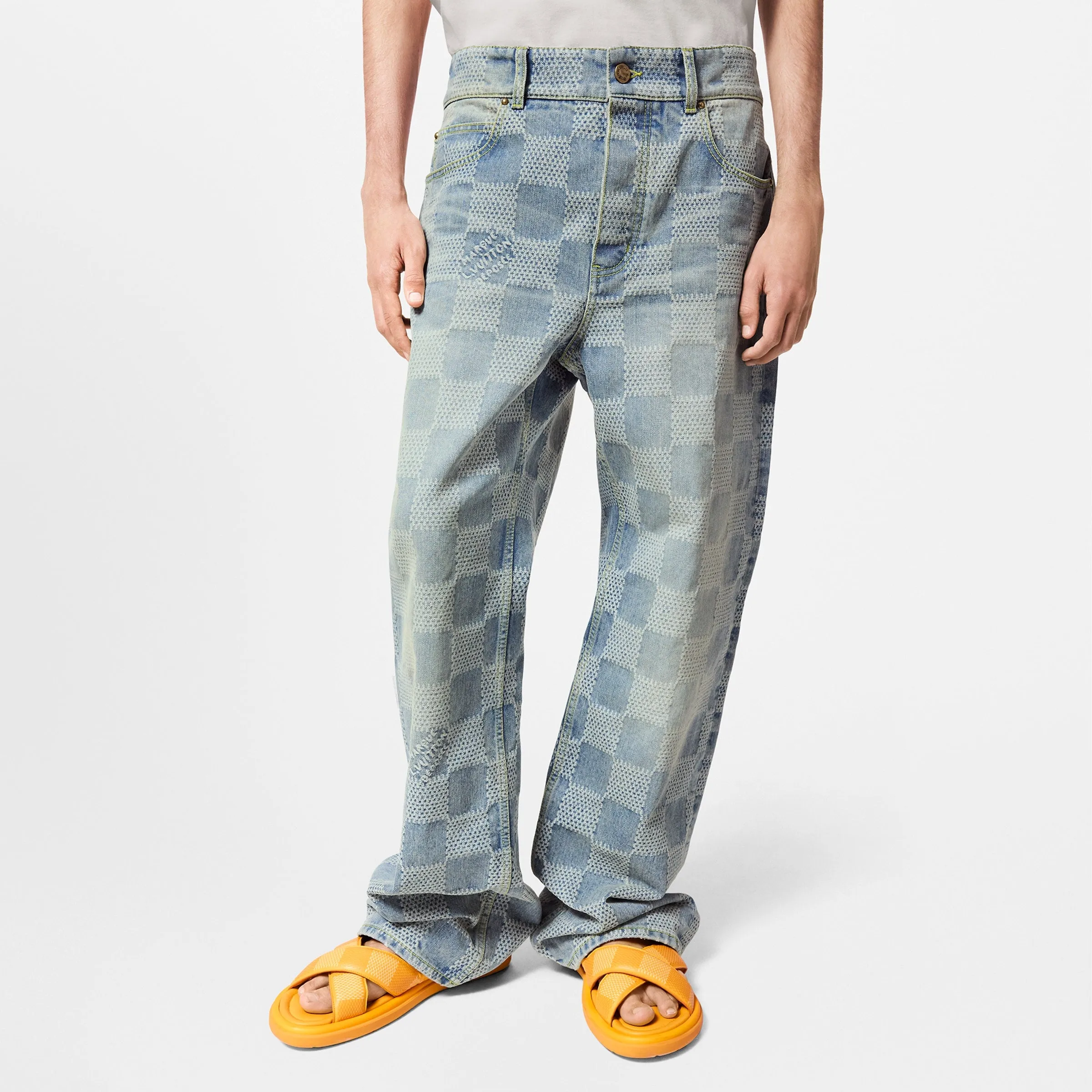 Damier Denim Skate Trousers