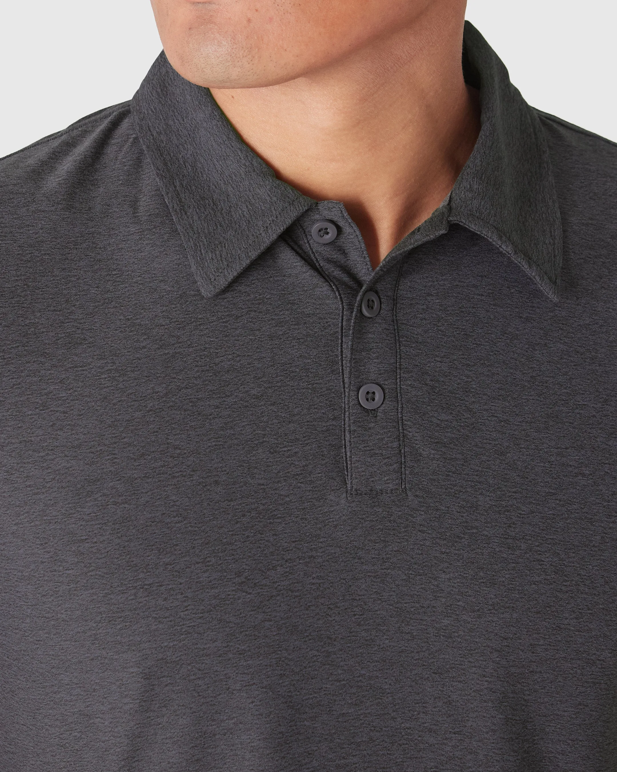 Dark Heather Tempest Active Short Sleeve Polo