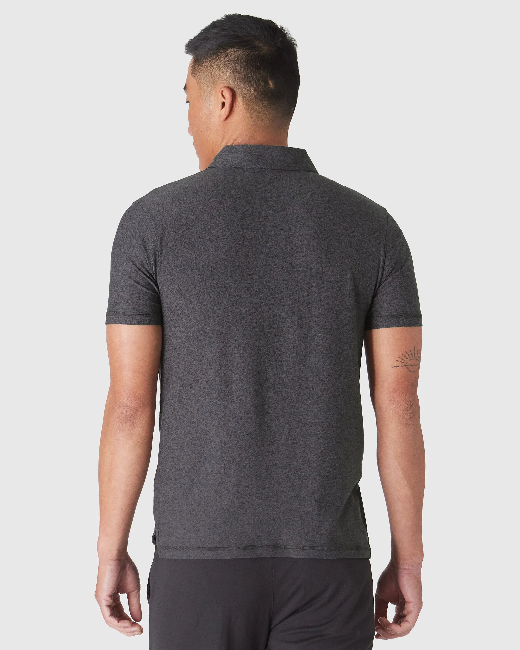 Dark Heather Tempest Active Short Sleeve Polo