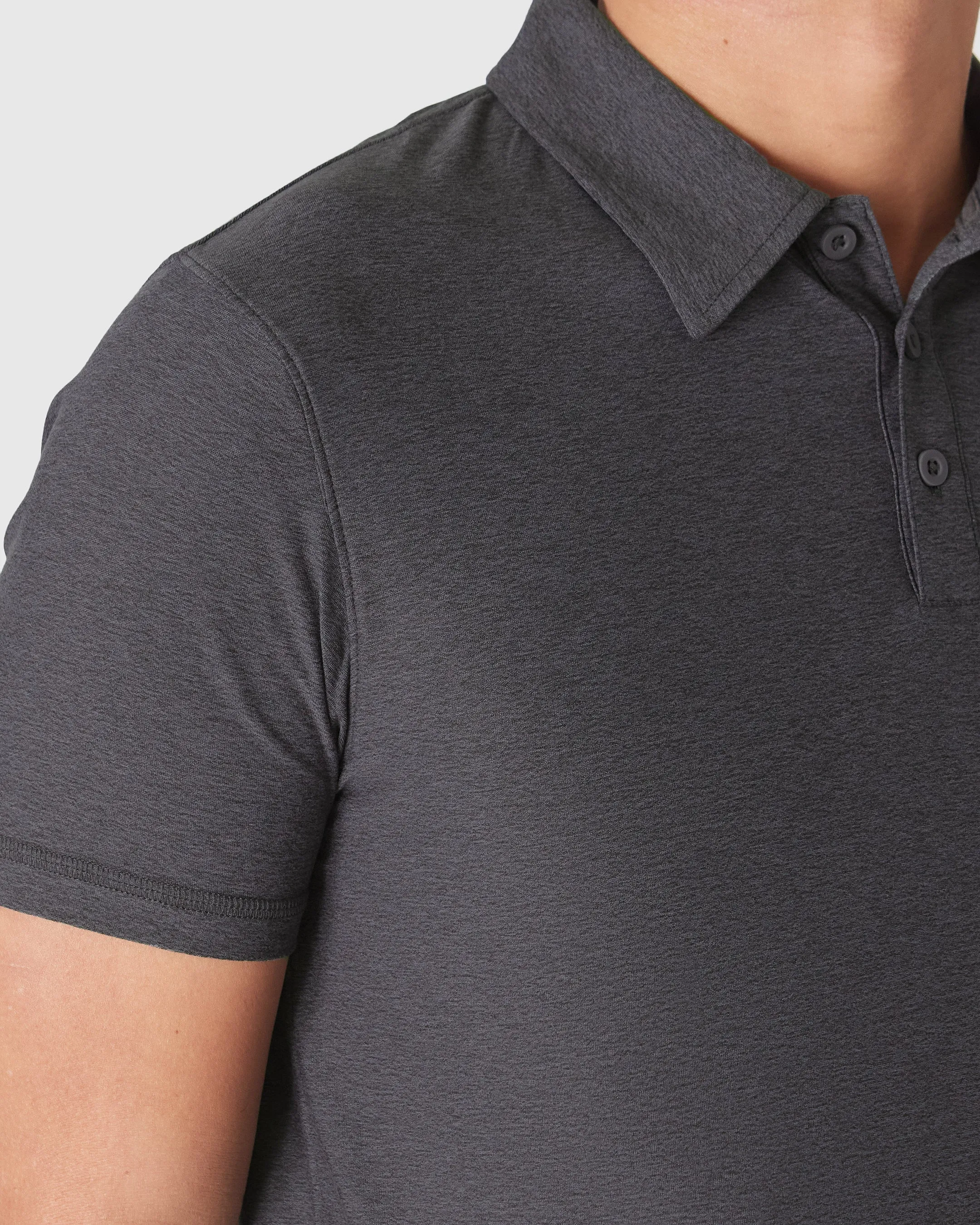 Dark Heather Tempest Active Short Sleeve Polo