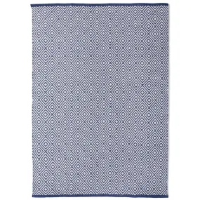 Diamond Washable Rug Navy