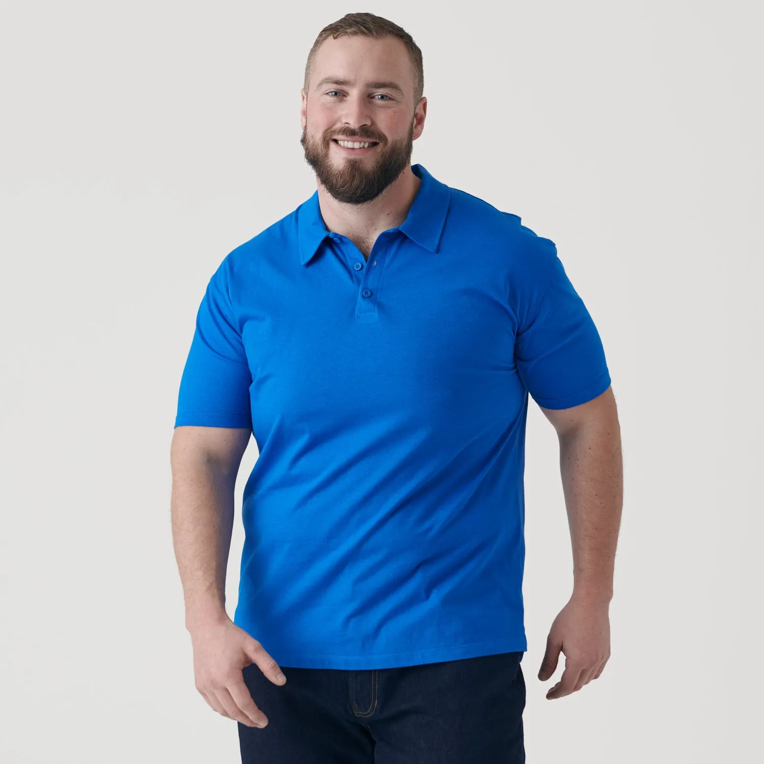 Electric Blue Short Sleeve Polo