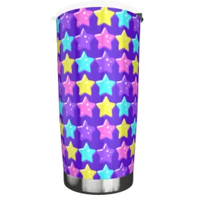 Electric Star Wave Indigo Purple Tumbler 20oz