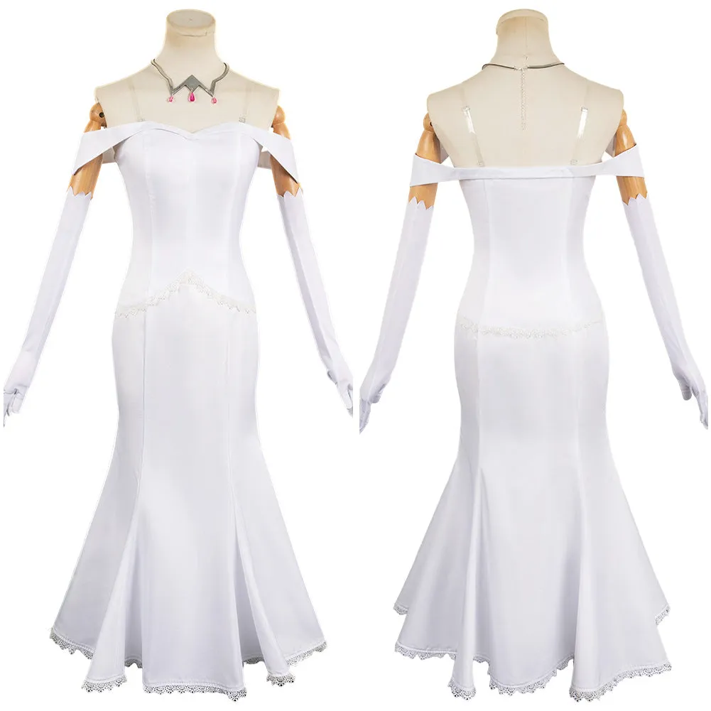 Emilia Women White Dress Party Carnival Halloween Cosplay Costume