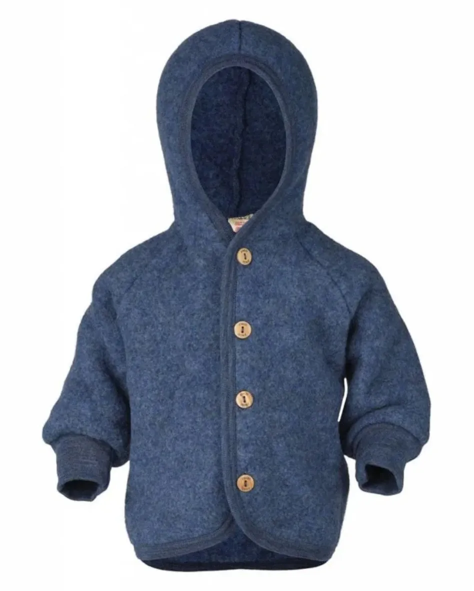 ENGEL - wool fleece jacket - blue