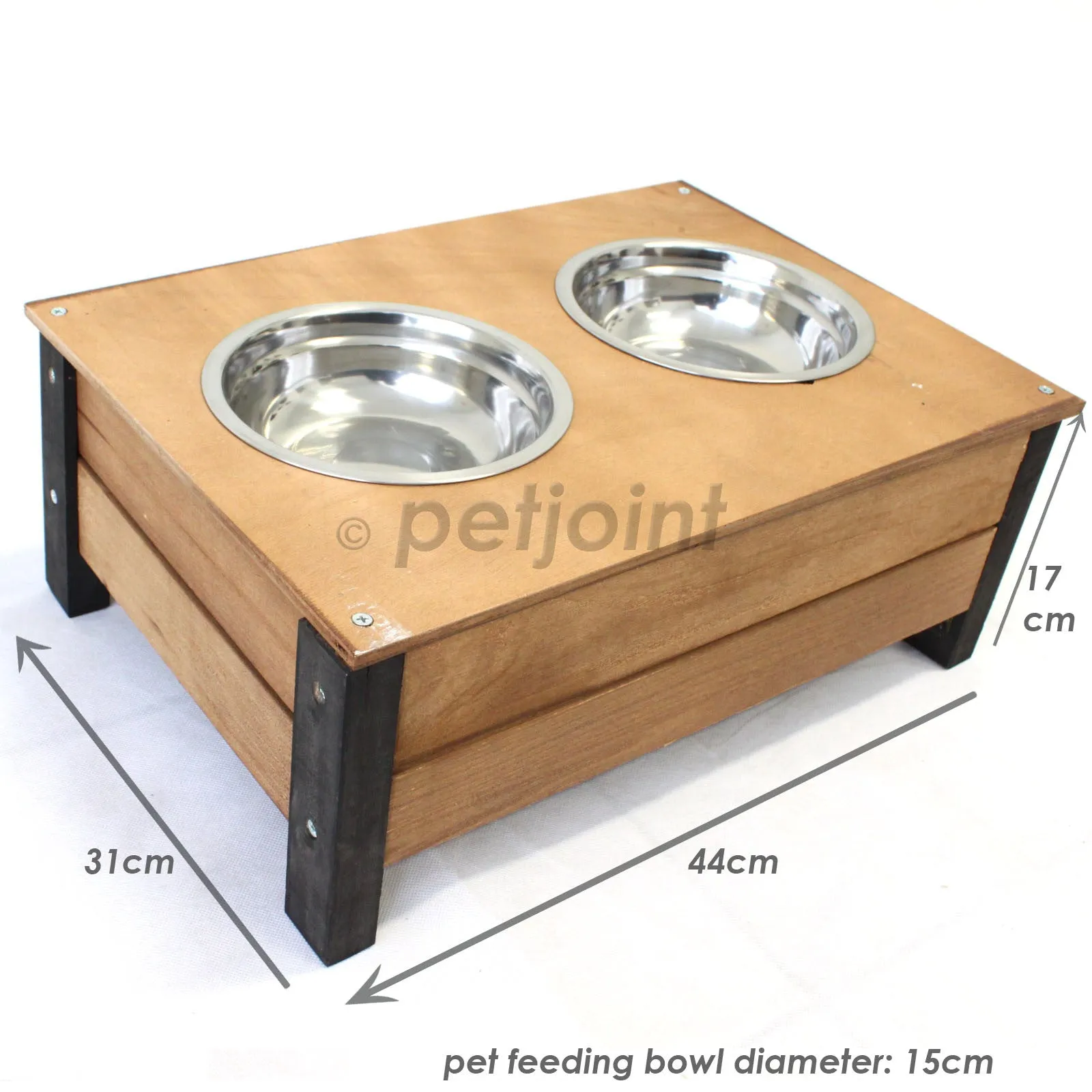 Flat Roof Medium Wooden Pet Dog Kennel   Bowls   Storage Box   Patio