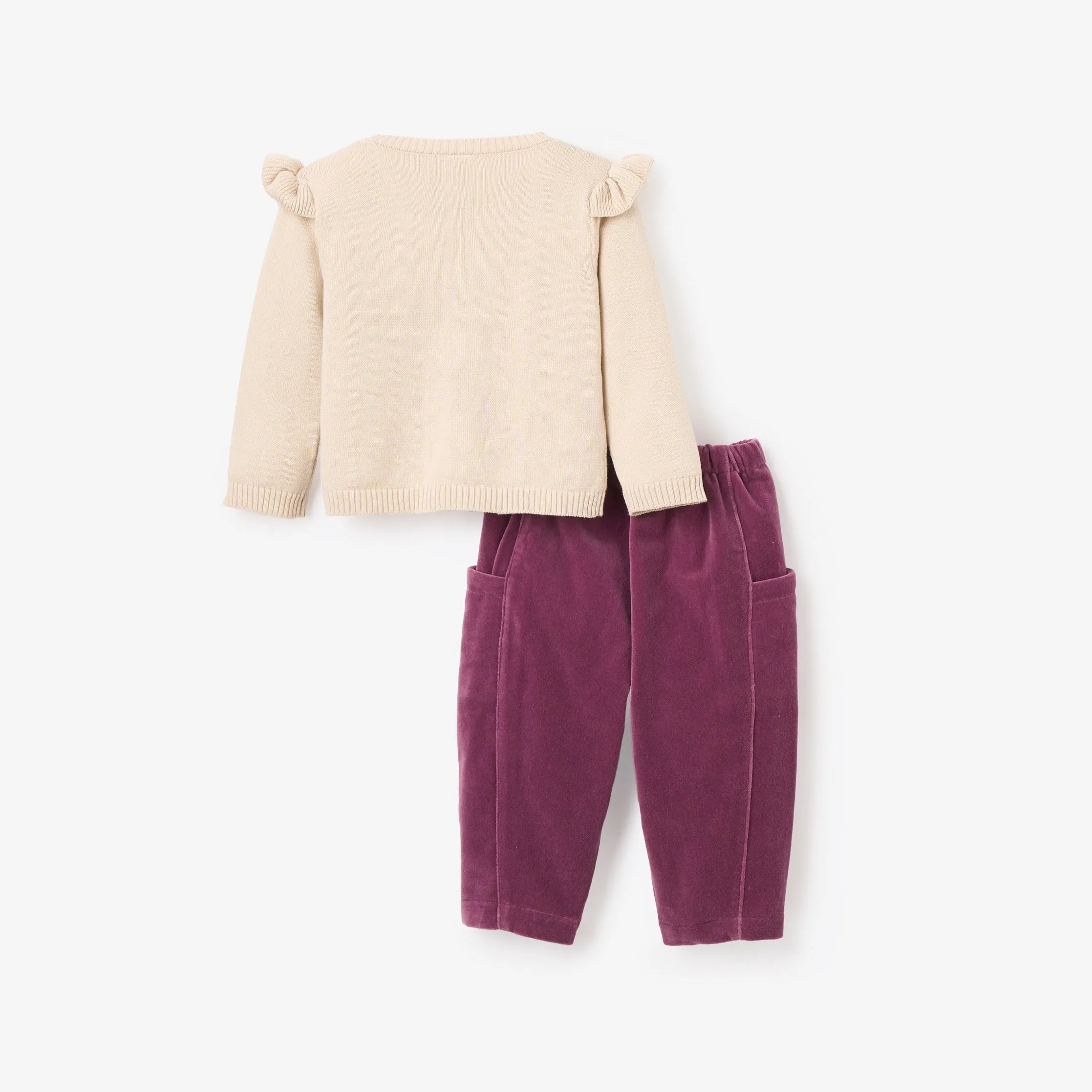 Forest Family Sweater   Velvet Pant Set