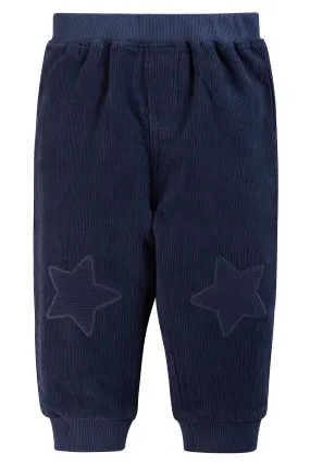 Frugi Reversible Cassius Cord Trousers in Indigo Check